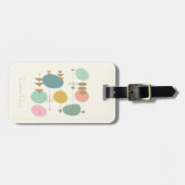 Étiquette À Bagage Mid Century Abstract Geometric Personalized Retro (Devant horizontal)