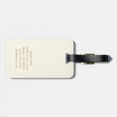 Étiquette À Bagage Mid Century Abstract Geometric Personalized Retro (Dos horizontal)