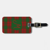 Étiquette À Bagage Middleton Tartan Monogrammé (Devant horizontal)