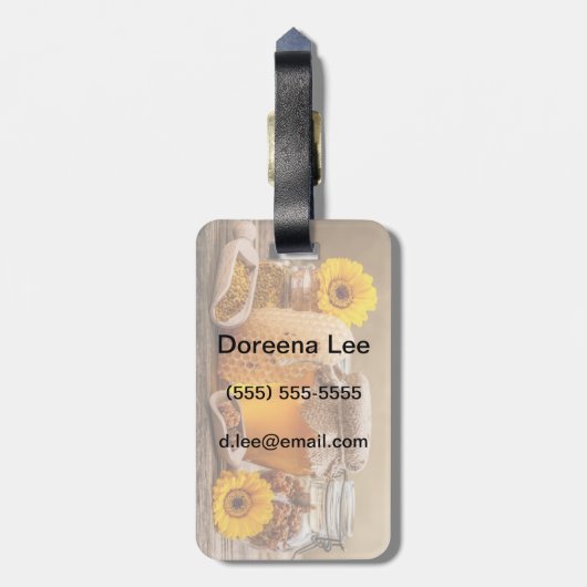 Étiquette À Bagage Miel (Dos Vertical)