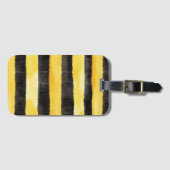 Étiquette À Bagage Miel Abeille Noir Or Jaune Noël (Devant Horizontal)
