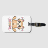 Étiquette À Bagage mignon chat meow (Devant Horizontal)
