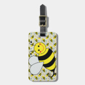 Étiquette À Bagage Mignon gaffez l'abeille avec le motif (Devant Vertical)