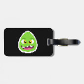 Étiquette À Bagage Mignon monstre d'œuf pixélisé (Dos horizontal)