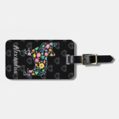 Étiquette À Bagage Mignonne Amour Mon Chien À Balles Français Design  (Devant horizontal)