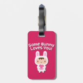 Étiquette À Bagage Mignonne Bunny t'aime la confession (Dos Vertical)