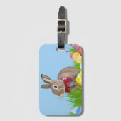 Étiquette À Bagage Mignonne Bunnyfor Pâques pour une humeur positive (Devant Vertical)