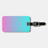 Étiquette À Bagage mignonne girly ombre mermaid rose turquoise aqua b (Devant horizontal)