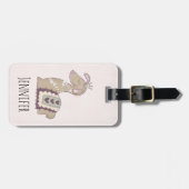 Étiquette À Bagage Mignonne Llama Princesse portant une couronne (Devant horizontal)