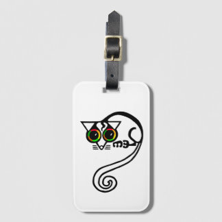 Étiquette À Bagage Mignonne main tirée - POSSUM - Marsupial - Vert