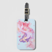 Étiquette À Bagage Mignonne sirène sous la mer pour les filles (Devant Vertical)