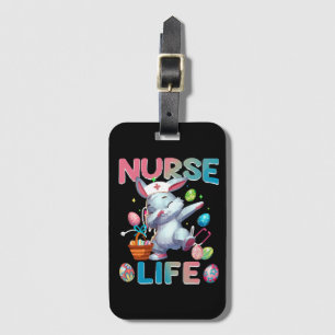 Étiquette À Bagage Mignonne vie infirmière Dabbing lapin de Pâques