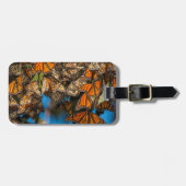 Étiquette À Bagage Migration des papillons monarques accrochés aux fe (Devant horizontal)