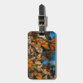 Étiquette À Bagage Migration des papillons monarques accrochés aux fe (Devant Vertical)