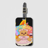 Étiquette À Bagage Mikitiez été en peluche d'ours gelée feu de vin ro (Devant Vertical)