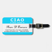 Étiquette À Bagage Millions de nome e de CIAO IL (bleu) (Devant horizontal)
