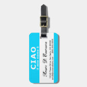 Étiquette À Bagage Millions de nome e de CIAO IL (bleu) (Devant Vertical)
