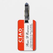 Étiquette À Bagage Millions d'étiquette nommée du nome e de CIAO IL (Dos Vertical)