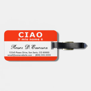 Étiquette À Bagage Millions d'étiquette nommée du nome e de CIAO IL