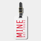 Étiquette À Bagage Mine pas vôtre étiquette impertinente audacieuse (Devant Vertical)