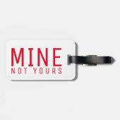 Étiquette À Bagage Mine pas vôtre étiquette impertinente audacieuse (Dos horizontal)