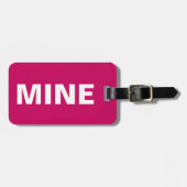 Étiquette À Bagage Mine rose (Devant horizontal)