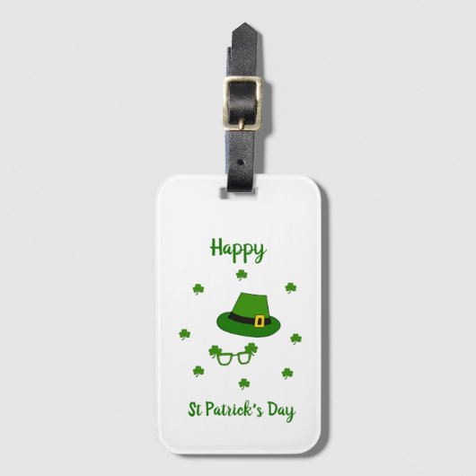 Étiquette À Bagage Mini Mignonne Bonne St Patrick Joyeuse Journée (Devant Vertical)