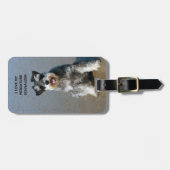 Étiquette À Bagage mini PIC du schnauzer-amour W (Devant horizontal)