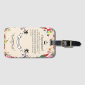 Étiquette À Bagage Mini Porte - bloc (Devant Horizontal)