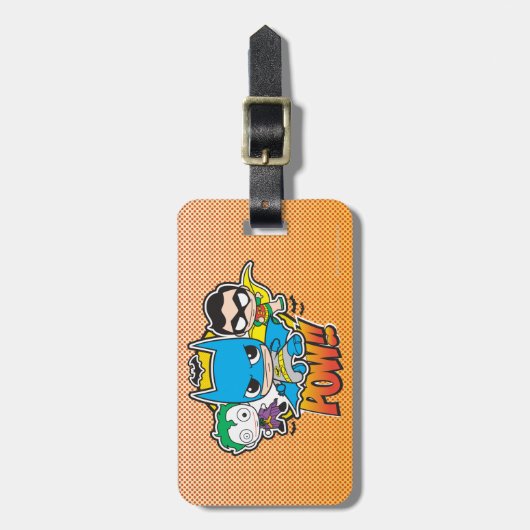 Étiquette À Bagage Mini Pow (Devant Vertical)