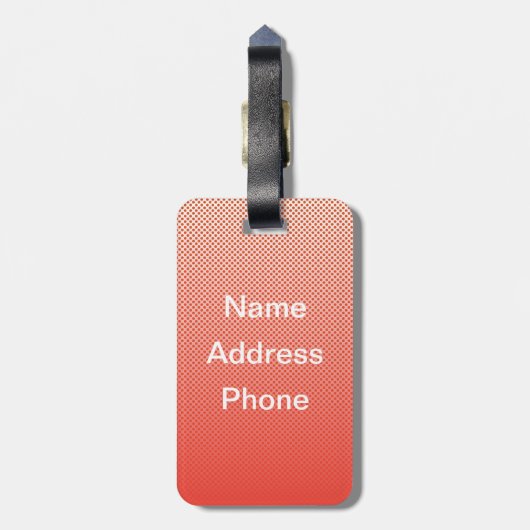 Étiquette À Bagage Mini Robin (Dos Vertical)