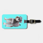 Étiquette À Bagage Miniature Schnauzer (Devant horizontal)