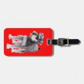Étiquette À Bagage Miniature Schnauzer (Devant horizontal)