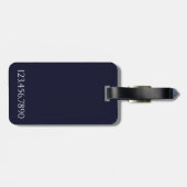 Étiquette À Bagage Minimalist Black & White “Mr” Modern Travel (Dos horizontal)