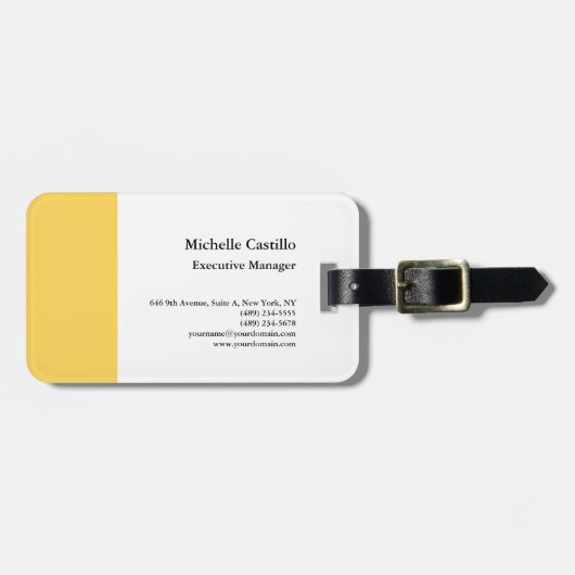 Étiquette À Bagage Minimaliste professionnel simple (Devant horizontal)