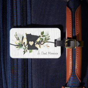Étiquette À Bagage Minnesota État Personnalisé Votre Ville Maison Rus