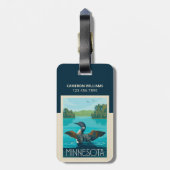 Étiquette À Bagage Minnesota | Loon (Dos Vertical)