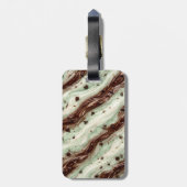 Étiquette À Bagage Mint Chocolate Chip Milkshake Marble Design (Dos Vertical)