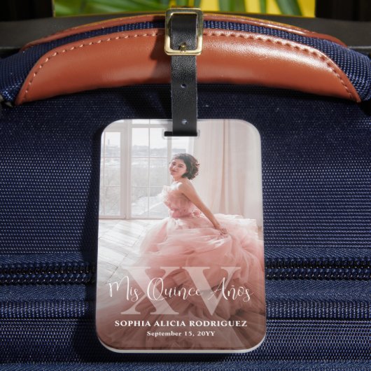 Étiquette À Bagage Mis XV Años Quinceañera Photo 15e anniversaire Voy (Insitu Rectoal 2)
