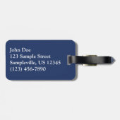 Étiquette À Bagage Misty Alaskan Sea dans les tons bleu (Dos horizontal)