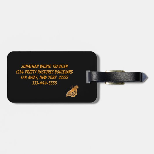 Étiquette À Bagage Mite de Polyphemus (Dos horizontal)