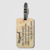 Étiquette À Bagage Mizpah | Rose jaune (Devant Vertical)