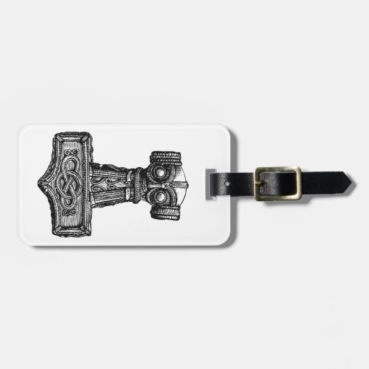 Étiquette À Bagage Mjolnir : Le marteau du Thor (Devant horizontal)