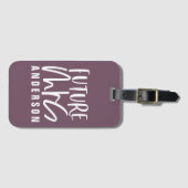 Étiquette À Bagage Mme en lettres d'avenir de calligraphie de (Devant Horizontal)