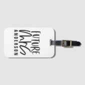 Étiquette À Bagage Mme en lettres d'avenir de calligraphie de (Devant Horizontal)