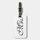 Étiquette À Bagage Mme Femme A Épousé Ses Nouvelles Maisons (Devant Vertical)