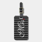 Étiquette À Bagage Mme Femme Marié Ses Hers Nouvelles Maisons (Devant Vertical)