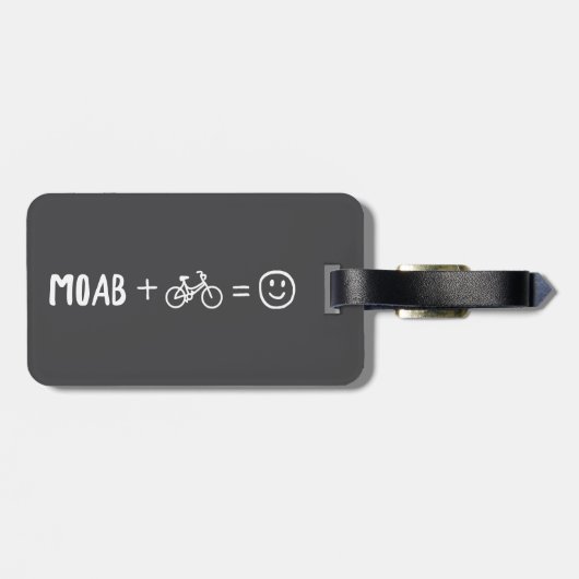 Étiquette À Bagage Moab Utah Plus Vélos Vous Rend Heureux (Dos horizontal)