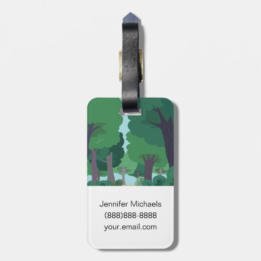 Étiquette À Bagage modèle (Dos Vertical)