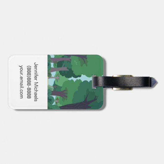 Étiquette À Bagage modèle (Dos horizontal)